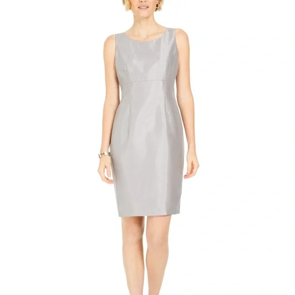 Kasper Dresses Sleeveless Jewel Neck Short Sheath Wear To Work